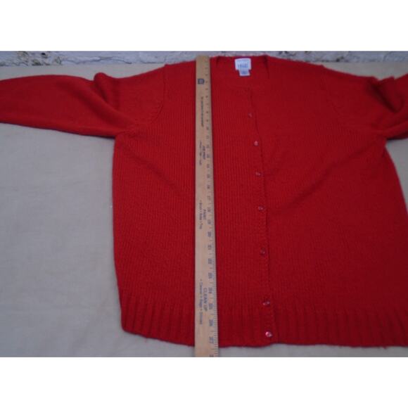 VTG Leon Levin Hand Loomed Cardigan Sweater Pink Grannycore Cottagecore Sz XL - Picture 7 of 10